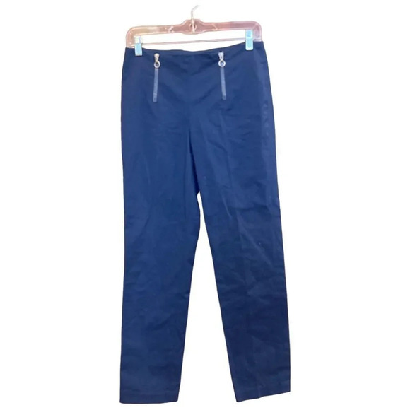 J MCLAUGHLIN Navy Cotton Pants Size 2 - Picture 1 of 8